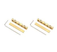 Kueohse 2X Cejilla de Latón para Guitarra Eléctrica, 42 Mm, Ajustable, Cejuela de Latón, Cejuela para Guitarra, Repuestos para Guitarra Eléctrica de 6 Cuerdas