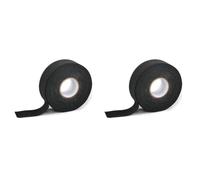 Kueohse 2X Cinta Adhesiva de Franela Negra para Automóvil, Cinta Adhesiva Aislante Ignífuga, Cinta de Terciopelo para Arnés, 15 mm X 25 M