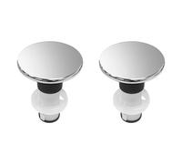 Kueohse 2X Conjunto de Tapón de Desagüe Emergente para Lavabo de Baño, Cromado Pulido 972098A, Número de Pieza 35338-06XX