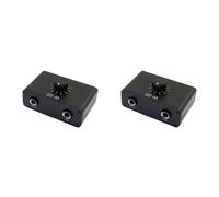 Kueohse 2X Controlador de Atenuación y Ajuste de Volumen de Micrófono Dinámico para Instrumento Musical, Interfaz TRS de 1/4 Pulg. y 6,35 mm, Compatible con Estéreo.