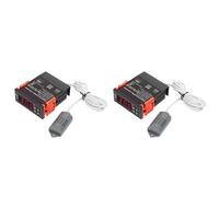 Kueohse 2X Controlador de Humedad SVWL-8040, 220 V, LED, Medidor Digital de Humedad del Aire con Sonda de Temperatura (1%-99%)