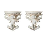 Kueohse 2X Corbel de Jardín Decoración del Hogar Sala de Estar Estante Colgante de Pared Maceta Estereoscópica Maceta Arte Forma de Estatua A
