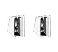 Kueohse 2X Cubierta de Lluvia para Timbre Alargada de PláStico de PC, Cubierta Impermeable Transparente para Timbre, Accesorio Protector Resistente una la Intemperie