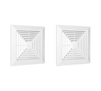 Kueohse 2X Cubierta para Ventilador de Escape de Baño con Resortes, Piezas de Repuesto para Ventilador de Escape Cuadrado de Techo o Montaje en Pared, Baño