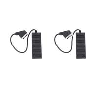Kueohse 2X Divisor Scart de 5 Vías de 21 Pines, Conector Adaptador Scart Macho A 5 Hembra de 21p, 5 Scart de Carretera, Dividido en Cinco Líneas de Cable