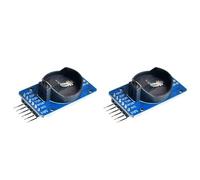 Kueohse 2X DS3231 AT24C32 MóDulo IIC MóDulo de Reloj de PrecisióN Memoria 3.3V/5V MóDulo PortáTil con Sensor de Temperatura