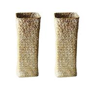 Kueohse 2X Florero de RatáN Cestas de Bambú de DecoracióN Floreros Cesta de Fruta Florero Floreros Altos para la DecoracióN del Hogar