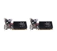 Kueohse 2X GT 610 1G Tarjeta GráFica UltrarráPida 1GB 64Bit DDR3 810/500MHz PCI-e 1.1 X16 Desktop Chasis PequeñO Tarjeta GráFica para Juegos de PC