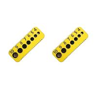 Kueohse 2X Guía de Broca Métrica - Plantilla de Perforación Vertical de 90 Grados para Brocas de 4 mm A 10 Mm, Color Negro y Amarillo