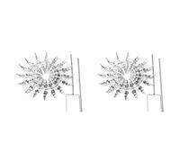 Kueohse 2X Hilanderos de Viento para Exteriores, Hilanderos de Jardín de Metal de 30 cm, Esculturas de Viento para Decoración de Jardines