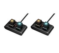 Kueohse 2X Interruptor de Encendido para Computadora de Escritorio, Placa Base, Botón de Encendido/Apagado Externo, Cable de Extensión con Adaptador.