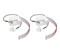 Kueohse 2X Interruptor de Sensor de Movimiento PIR de 120 Grados con Detección de Cuerpo por Infrarrojos para Ocupación en Techo para Baño y Pasillo