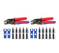 Kueohse 2X Juego de Herramientas de Crimpado para Paneles Solares Fotovoltaicos, Kit de Conectores Solares de 1000 V y 30 A para Cables Fotovoltaicos/de 2,5/4/6 mm².