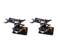 Kueohse 2X Kit de Aprendizaje de Piezas de Brazo Robótico DIY, Kit para Crear Acrílico, Brazo Mecánico de una Sola Garra con Servomotor.