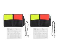 Kueohse 2X Kit de Árbitro de Fútbol, Kit de Advertencia para Árbitro de Fútbol con Tarjetas Amarillas y Rojas, Silbato de Sonido Fuerte y Nítido con Cordón.