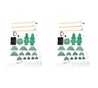 Kueohse 2X Kit de Bricolaje con LED de Árbol de Navidad Estéreo 3D, Kit de Circuito de Flash LED Rojo/Verde/Amarillo para Aprendizaje de Práctica de Soldadura Electrónica