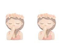 Kueohse 2X Kit de Maceta para Plantas Suculentas de Hadas PequeñAs con Orificio de Drenaje, Maceta para Cactus de Interior de 4 Pulgadas, Floreros Bonitos y ÚNicos, Decoraciones B