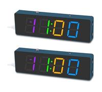 Kueohse 2X Kit de PráCtica de Soldadura, Kit de Reloj Despertador Digital de 4 Dígitos con Modos Coloridos RGB, Kit de Proyecto de Soldadura de Reloj DIY Diplay