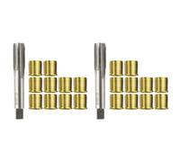 Kueohse 2X Kit de Reparación de Roscas M16 X 1,25, Macho de Roscar M14 X 1,25, Insertos de Rosca para Restaurar Roscas Dañadas, Herramienta Car Pro Coil.