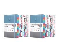 Kueohse 2X Libro de ContraseñAs con PestañAs AlfabéTicas para Personas Mayores, Cuaderno de ContraseñAs para el de SesióN de Direcciones de Sitios Web de Internet en Detalle,B