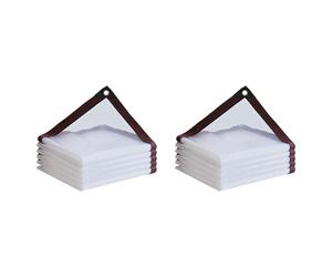 Kueohse 2X Lona Impermeable - Lonas Transparentes Resistentes, Cubierta Transparente para Exteriores 2X4M