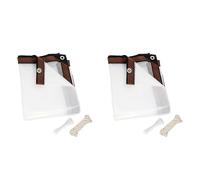 Kueohse 2X Lonas Impermeables Transparentes de 8X10 Pies, Cubierta Resistente una la Lluvia para JardíN Al Aire Libre, Lona de Vinilo Transparente con Ojales