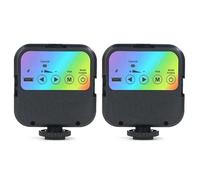 Kueohse 2X Luz LED de Relleno A Color RGB Mini, Luz de Video Portátil de para Cámaras SLR y Cámaras de Video