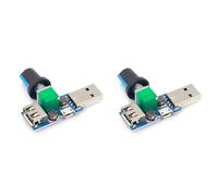 Kueohse 2X Mini Controlador de Velocidad de Ventilador USB, Regulador de Volumen de Aire, Módulo de Interruptor de Velocidad de Ventilador Multifunción Silencioso para Refrigeración