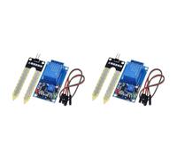 Kueohse 2X Módulo de Control de Relé del Sensor de Humedad del Suelo DC 5V Riego Automático del Interruptor de Arranque de Humedad