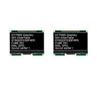 Kueohse 2X Módulo LCD Cog LCD12864-06D de 128 X 64 Puntos, Controlador ST7565 con Interfaz SPI de Fuente China, Color Negro