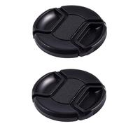 Kueohse 2X Negro 62mm Cubierta Tapa de Lente Delantera de Diseno de Pellizco Central