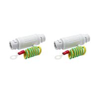 Kueohse 2X Pararrayos de Red Gigabit PoE de 12 V A 57 V, Señal de Punto de Acceso CCTV, RJ45, Protector Sobretensiones Impermeable para Exteriores.