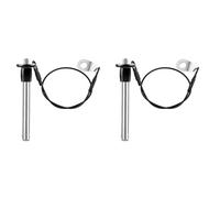 Kueohse 2X Pasador de Liberación Rápida de Acero Inoxidable de 8 mm de Diámetro, Pasador de Bloqueo de Bola con Botón Pulsador, Cable de Cordón, Longitud Utilizable de 50 mm