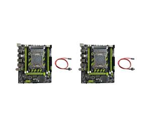 Kueohse 2X Placa Base para Juegos de PC X79G+Cable de Interruptor LGA2011 4XDDR3 RECC RAM Ranura M.2 NVME PCIE X16 6XUSB2.0 SATA3.0 Placa Base para Servidor