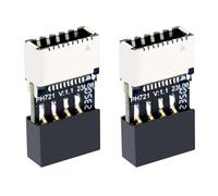 Kueohse 2X Placa Base USB2.0 de 9 Pines A Adaptador Hembra Type-E, Chasis con Conector Type-C, Tarjeta Extensora USB 2.0 de 9 Pines