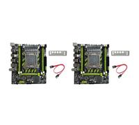 Kueohse 2X Placa Base X79G+Cable SAT Bisel LGA2011 4XDDR3 Ranura RECC M.2 NVME PCI-e X16 6XUSB2.0 SATA3.0 Placa Base para Juegos de Servidor