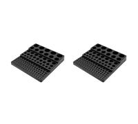 Kueohse 2X Portabrocas Multifuncional, Caja para Guardar Brocas con 131 Orificios, Color Negro