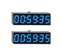 Kueohse 2X Reloj de 6 bits de 0,36 Pulgadas Reloj Electrónico Digital LED W Segundo Módulo de Pantalla Apagado Memoria Ajuste de Brillo -B