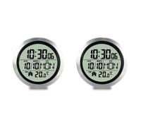 Kueohse 2X Reloj de Ducha Digital Resistente Al Agua, Reloj Temporizador de Baño, Reloj de Pared de Cocina Digital, Reloj con Ventosa Sin Perforación