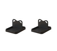 Kueohse 2X Reposacucharas con Soporte para Tapa, Soporte para Cuchara Plegable para Encimera de Cocina, Soporte para Tapa de Olla de para Cucharas, Negro