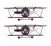 Kueohse 2X Retro Aircraft Clock, Living Room, Dining Wall, Wall Decoration, Hanging Wall, Iron Ornamental Clock