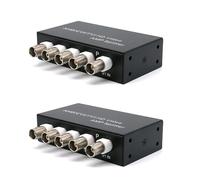 Kueohse 2X Señal 1 en 4 AHD/CVI/TVI Video Splitter HD Cámara Coaxial, Negro