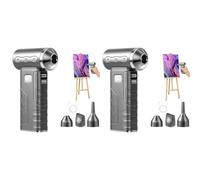 Kueohse 2X Soplador de Pintura Acrílica Inalámbrico con 3 Boquillas, Minisecador de Pintura Ajustable de 5 Velocidades para Arte Fluido y Vertido de Acrílico.