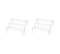 Kueohse 2X Soporte para Conos de Helado de 15 Agujeros, Acrílico, 3, Expositor para Aperitivos, Palomitas de Maíz, Soporte para Conos de Papel para Decoración del Hogar