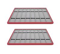 Kueohse 2X Soporte para Correa de Reloj de 10 Ranuras, Estuche para Correa de Reloj con Tapa Transparente, Organizador de Correas de Reloj, Bandeja Apilable para Correas de Reloj B