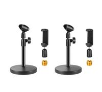 Kueohse 2X Soporte para MicróFono de Escritorio, con Clip para MicróFono, Soporte para Teléfono MóVil, Adaptador de Metal Macho de 5/8 Pulgadas una Hembra de 3/8 Pulgadas