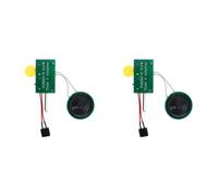 Kueohse 2X Tarjeta de Felicitación con Voz DIY, Chip de Sonido de Voz Grabable de 4 Minutos, Tarjeta de Felicitación con Voz para Vacaciones, Reproducción una Vez