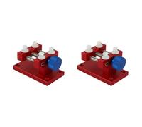 Kueohse 2X Tornillo de Caja Grande de Acero Inoxidable con Soporte de Reloj de Base para Reparación de Relojes Herramienta de Reparación de Soporte de Mesa Abierta de Metal Ampliada