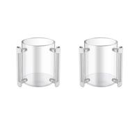 Kueohse 2X Vaso de Acrílico Redondo para Lavar Las Manos, con Dos Asas de Metal, Ideal para la Oración Judía.