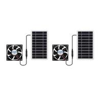 Kueohse 2X Ventilador de Techo de 30 W con Panel Solar para Áticos, Furgonetas y Mascotas. de Ventilación y Refrigeración para Cocinas e Invernaderos.